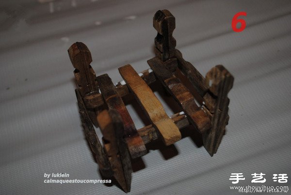 木夾子創意DIY 手工制作靠背椅 - www.fasang.cn