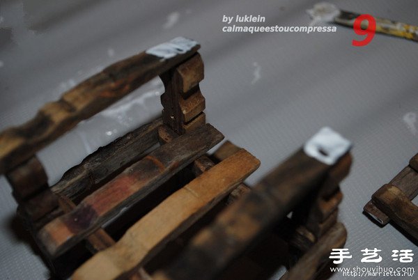 木夾子創意DIY 手工制作靠背椅 - www.fasang.cn