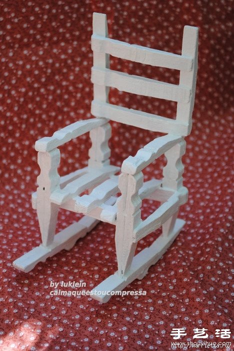 木夾子創意DIY 手工制作靠背椅 - www.fasang.cn