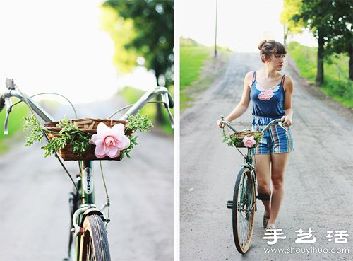 自行車車筐DIY手工裝飾教程 - www.fasang.cn