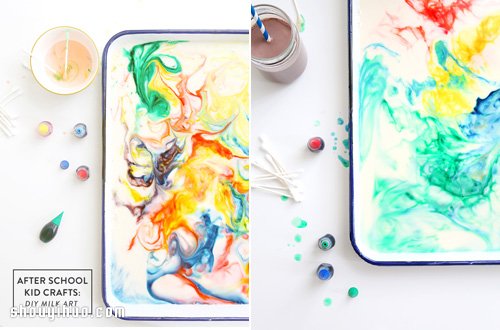 牛奶扎染手工DIY神奇的抽象畫作 - www.fasang.cn