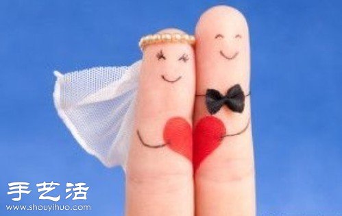 手指+簡筆畫 DIY溫馨浪漫“愛相隨” - www.fasang.cn