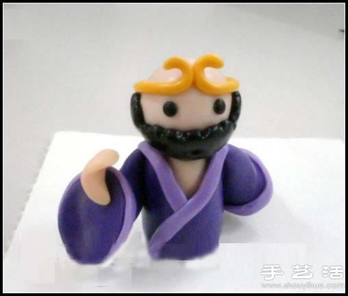 粘土手工制作憨厚沙僧沙師弟圖解教程 - www.fasang.cn
