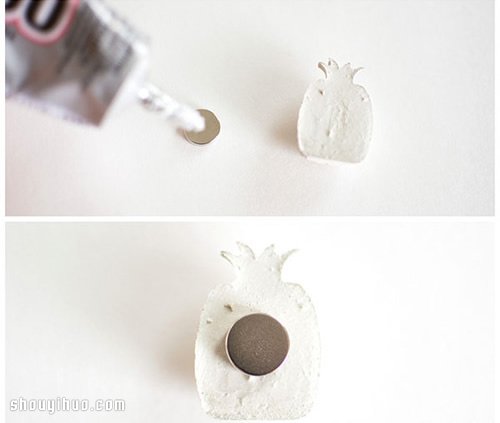 水泥DIY手工制作水果造型冰箱貼磁貼教程 - www.fasang.cn