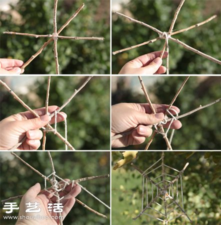 枯樹枝變廢為寶DIY制作原生態(tài)手工藝品 - www.fasang.cn