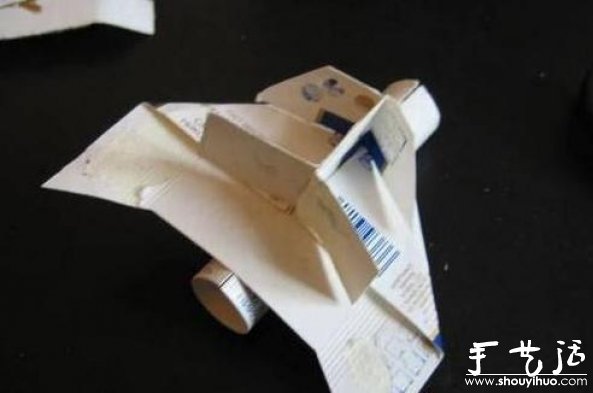 煙盒手工DIY紙模飛機的教程 - www.fasang.cn