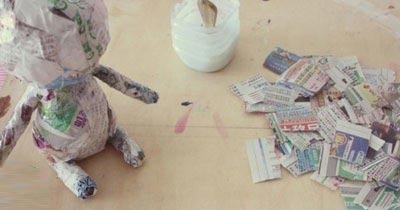 報紙手工DIY可愛小熊 - www.fasang.cn