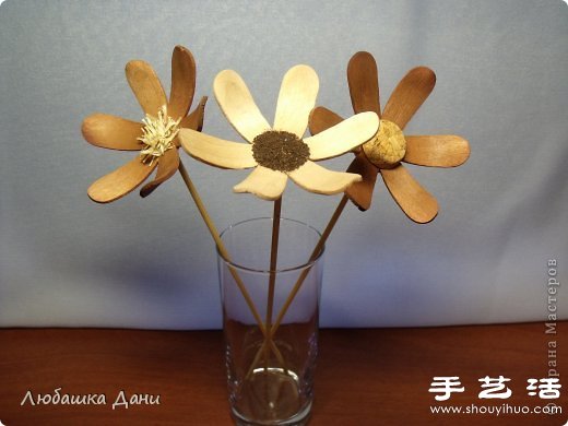 雪糕棍變廢為寶手工制作漂亮手工花 - www.fasang.cn