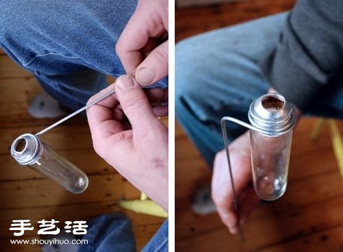 燈泡+鐵絲 廢物利用制作藝術(shù)范兒花瓶 - www.fasang.cn
