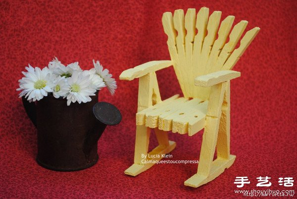 木夾子創意DIY 手工制作靠背椅 - www.fasang.cn