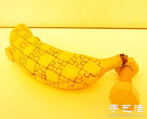 香蕉皮上創(chuàng)意DIY逼真圖案 - www.fasang.cn