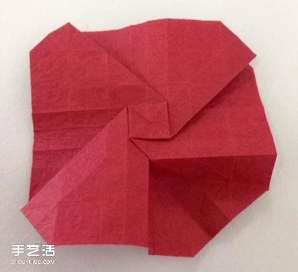 超詳細川崎玫瑰的折法圖解 包括花朵和花托 - www.fasang.cn