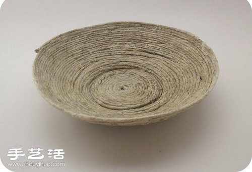 田園風(fēng)麻繩碗盤 麻繩果盤手工制作圖解教程 - www.fasang.cn