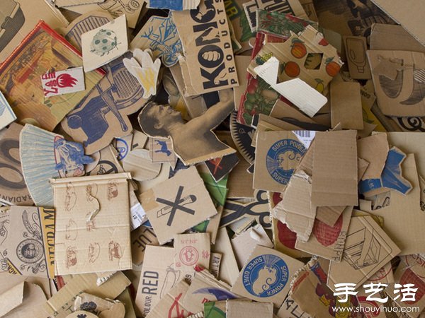 硬紙板變廢為寶手工制作卡通圖案 - www.fasang.cn