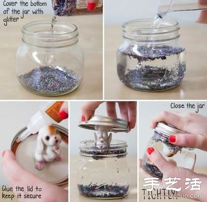 玻璃罐變廢為寶DIY漂亮家居擺件 - www.fasang.cn