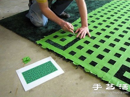 舊物改造創意:舊地毯簡單手工DIY漂亮紋路 - www.fasang.cn