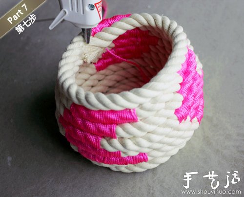 創意手工:編織繩手工DIY小清新花瓶 - www.fasang.cn