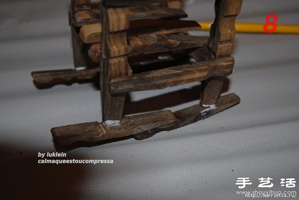 木夾子創意DIY 手工制作靠背椅 - www.fasang.cn