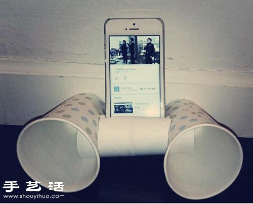 一次性紙杯+衛(wèi)生紙卷筒 DIY制作手機(jī)音響 - www.fasang.cn