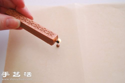 紐扣+木線軸 DIY手工制作復古蠟泥封印 - www.fasang.cn