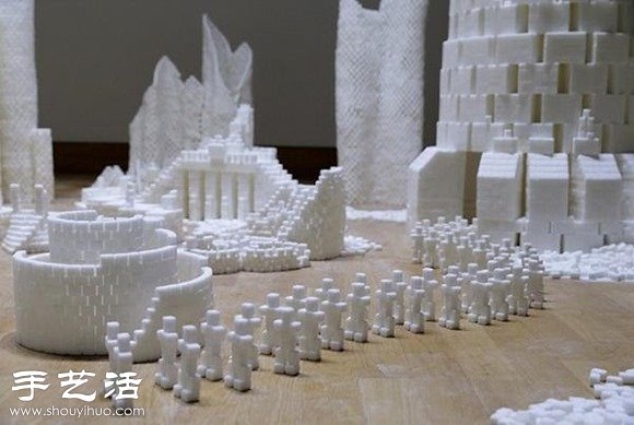 50多萬顆方糖DIY幻想中的未來城市模型 - www.fasang.cn