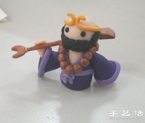 粘土手工制作憨厚沙僧沙師弟圖解教程 - www.fasang.cn