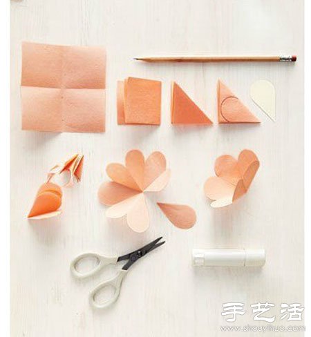 立體的花朵裝飾賀卡手工制作 - www.fasang.cn