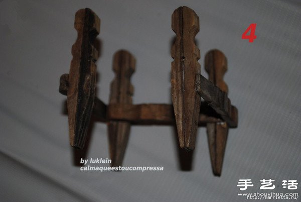 木夾子創意DIY 手工制作靠背椅 - www.fasang.cn