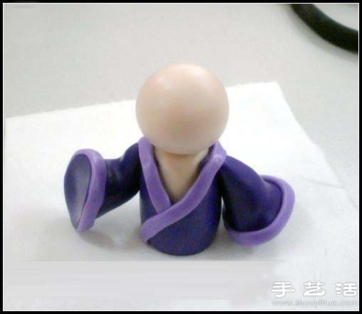 粘土手工制作憨厚沙僧沙師弟圖解教程 - www.fasang.cn