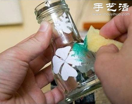 玻璃瓶變廢為寶手工制作精致花瓶 - www.fasang.cn