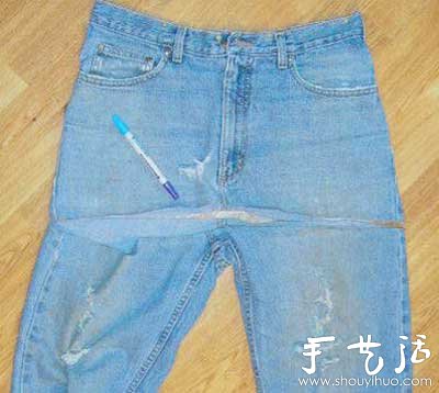 牛仔褲舊物改造 DIY牛仔手提包 - www.fasang.cn