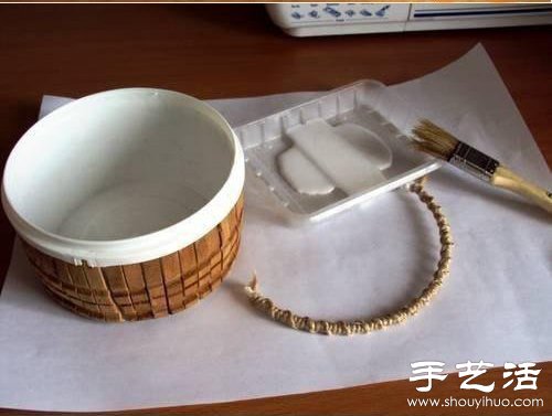 塑料桶廢物利用手工制作提籃/簍子 - www.fasang.cn