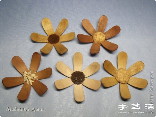 雪糕棍變廢為寶手工制作漂亮手工花 - www.fasang.cn
