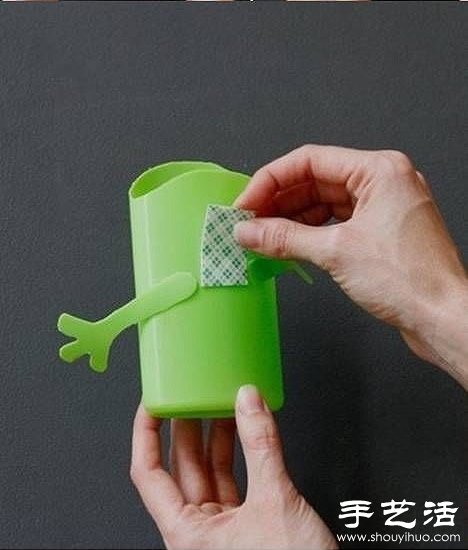洗發水/沐浴露瓶子廢物利用制作怪物筆筒 - www.fasang.cn