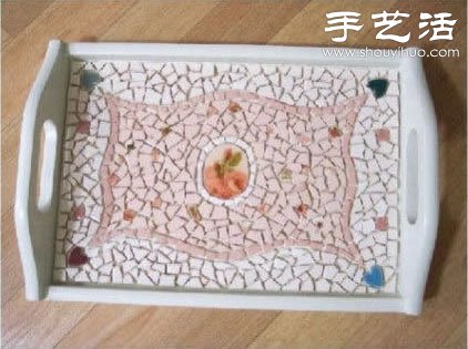 瓷磚碎片廢物利用改造舊托盤 - www.fasang.cn