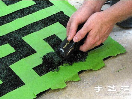 舊物改造創意:舊地毯簡單手工DIY漂亮紋路 - www.fasang.cn