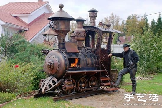 超帥氣的蒸汽朋克火車頭燒烤架DIY - www.fasang.cn