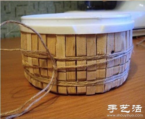 塑料桶廢物利用手工制作提籃/簍子 - www.fasang.cn