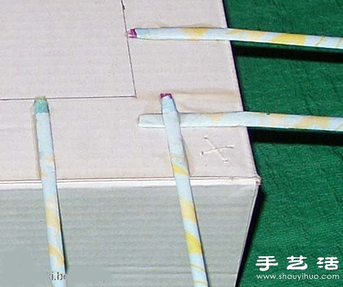 廢棄紙箱DIY手工制作收納筐的教程 - www.fasang.cn