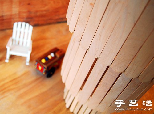冰棒棍+繡花撐 DIY手工制作精致吊燈 - www.fasang.cn