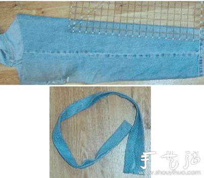 牛仔褲舊物改造 DIY牛仔手提包 - www.fasang.cn