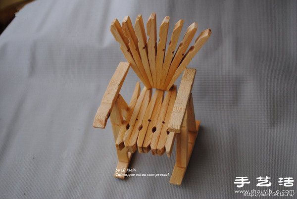 木夾子創意DIY 手工制作靠背椅 - www.fasang.cn