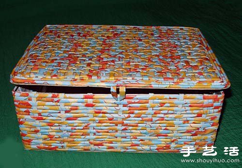 廢棄紙箱DIY手工制作收納筐的教程 - www.fasang.cn