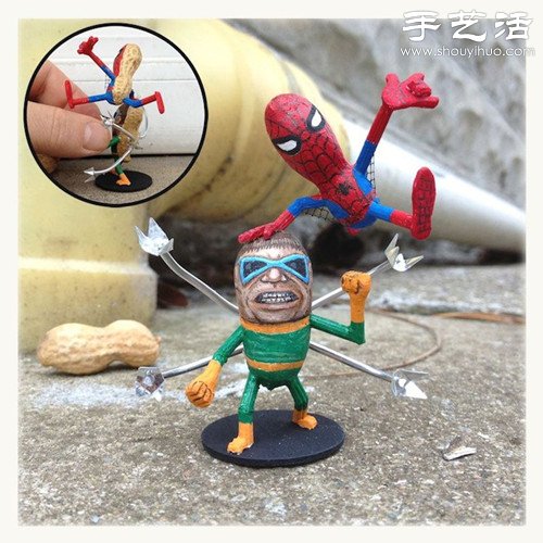 創意DIY:花生殼表面繪制人物肖像 - www.fasang.cn