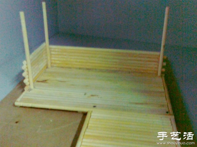 一次性筷子變廢為寶 手工制作小木屋模型 - www.fasang.cn
