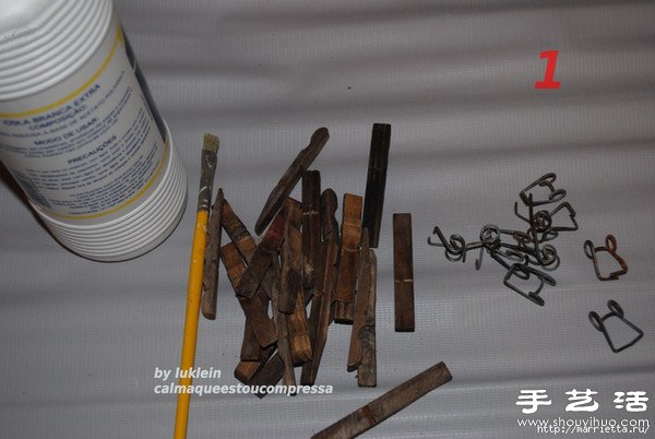 木夾子創意DIY 手工制作靠背椅 - www.fasang.cn