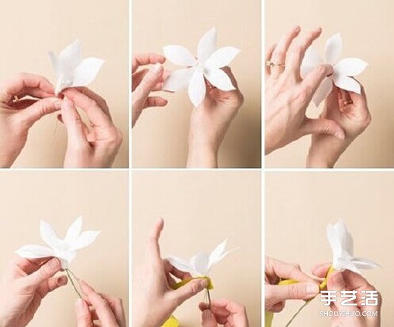 水仙花的折法圖解 折紙水仙花制作方法教程 - www.fasang.cn